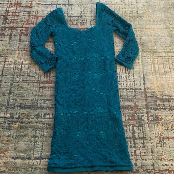 FREE PEOPLE LACE BODYCON DRESS - Picture 4 of 10